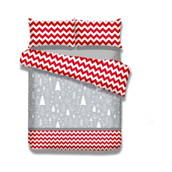 Lenjerie de pat din flanel AmeliaHome Christmas Mess, 200 x 220 cm + 70 x 90 cm