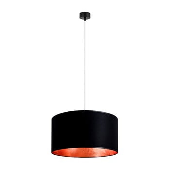 Lustră cu interiorul arămiu sotto luce mika, ∅ 50 cm, negru