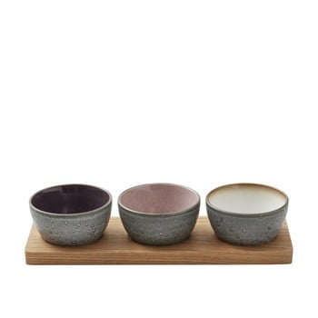 Set 3 boluri de servire din ceramică bitz mensa, negru