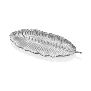 Frunză decorativă the mia leaf, 39 x 17 cm, argintiu