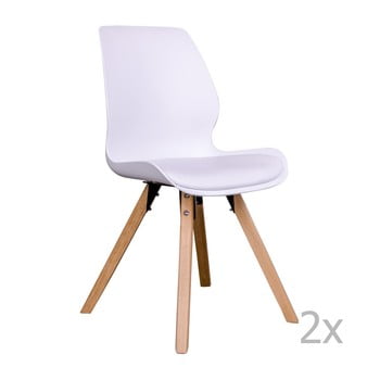 Set 2 scaune house nordic rana, alb