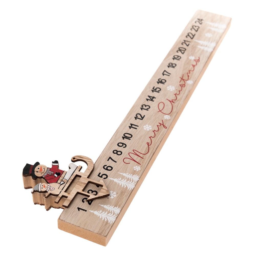 Dřevěný adventní kalendář Dakls, délka 40 cm