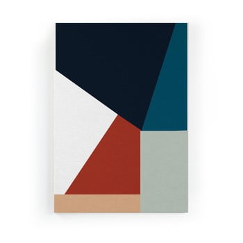 Tablou pe pânză really nice things geometric blue, 50 x 70 cm