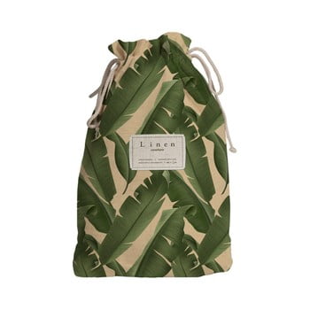 Sac textil de călătorie linen couture blue musa, lungime 44 cm