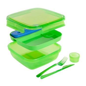 Cutie prânz cu tacâmuri snips lunch, verde