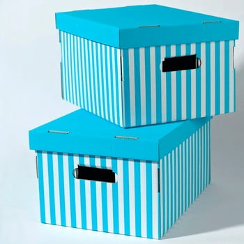 Set 2 cutii pentru depozitare compactor aqua, albastru