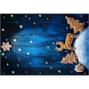 Covor vitaus christmas period blue sky cookies, 50 x 80 cm
