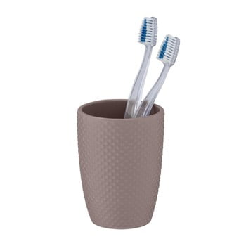 Suport din ceramică pentru periuțele de dinți wenko punto, maro