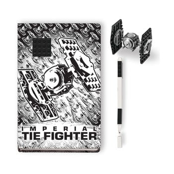 Set agendă, pix și piese de construit lego® star wars tie fighter