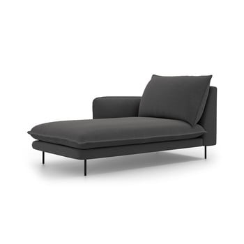 Șezlong cosmopolitan design vienna, gri închis, partea stângă