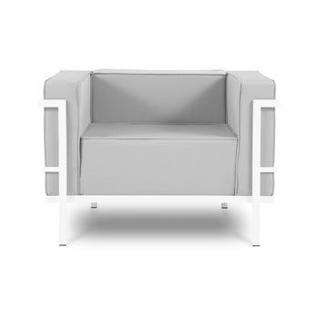Fotoliu adecvat pentru exterior calme jardin cannes, gri - alb