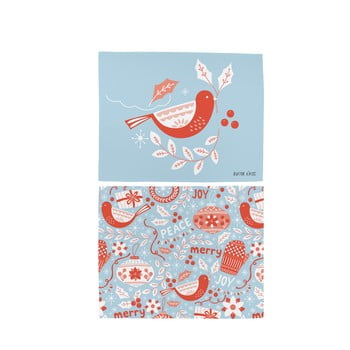 Set 2 șervețele din bumbac cu motive de crăciun butter kings winter, 45 x 35 cm