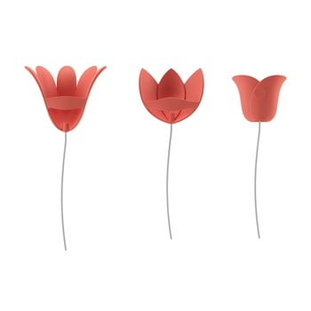 Set 3 decorațiuni de perete 3d umbra bloomer, roșu