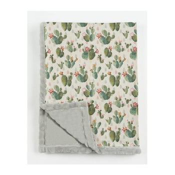 Pătură din microfibră really nice things cactus pattern, 130 x 170 cm
