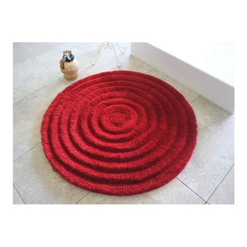 Covoraș de baie confetti bathmats ecru, Ø 90 cm, roșu