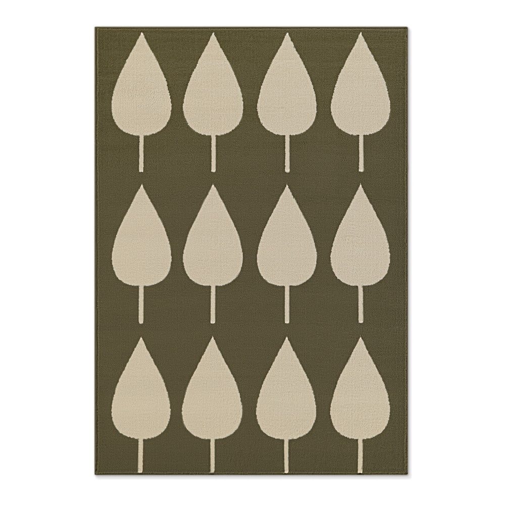 Khaki dětský koberec 120x170 cm Lovely Leaves – Hanse Home