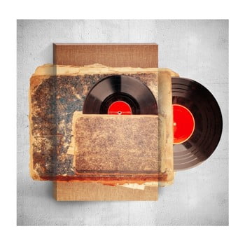 Tablou de perete 3d mosticx old vinyl, 40 x 60 cm