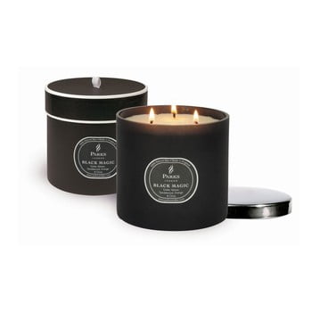 Lumânare magic candles, 80 de ore de ardere, aromă paciuli, cedru și vetiver