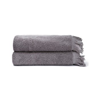 Set 2 prosoape din 100% bumbac bonami, 50 x 90 cm, gri