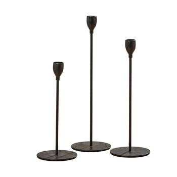 Set 3 sfeșnice boltze malte, negru