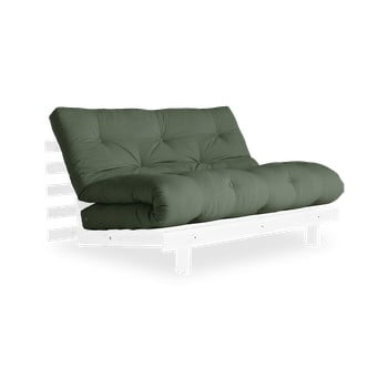 Canapea extensibilă Karup Design Roots White, verde