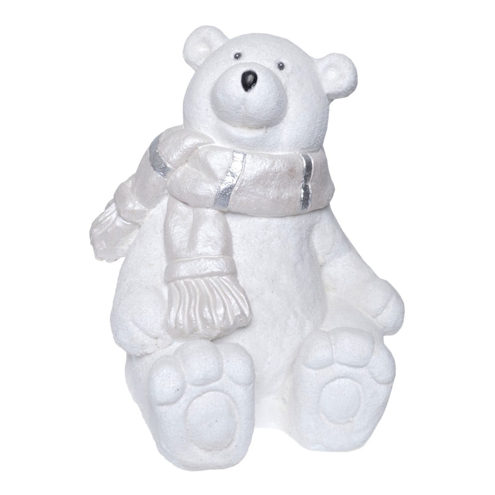 Bílá keramická dekorativní soška Ewax Polar Bear, výška 36 cm