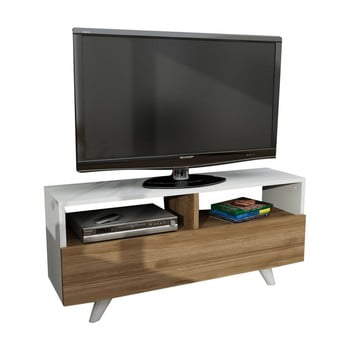 Masă tv cu aspect de lemn de nuc novella