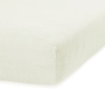 Cearceaf elastic ameliahome ruby, 200 x 100-120 cm, crem deschis