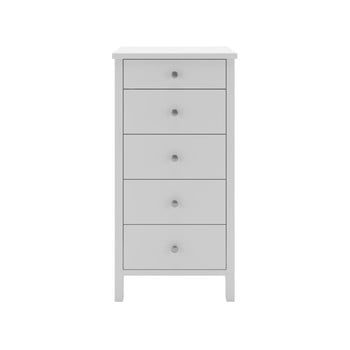 Comodă cu 5 sertare steens tromsö, înălțime 106 cm, alb - crem
