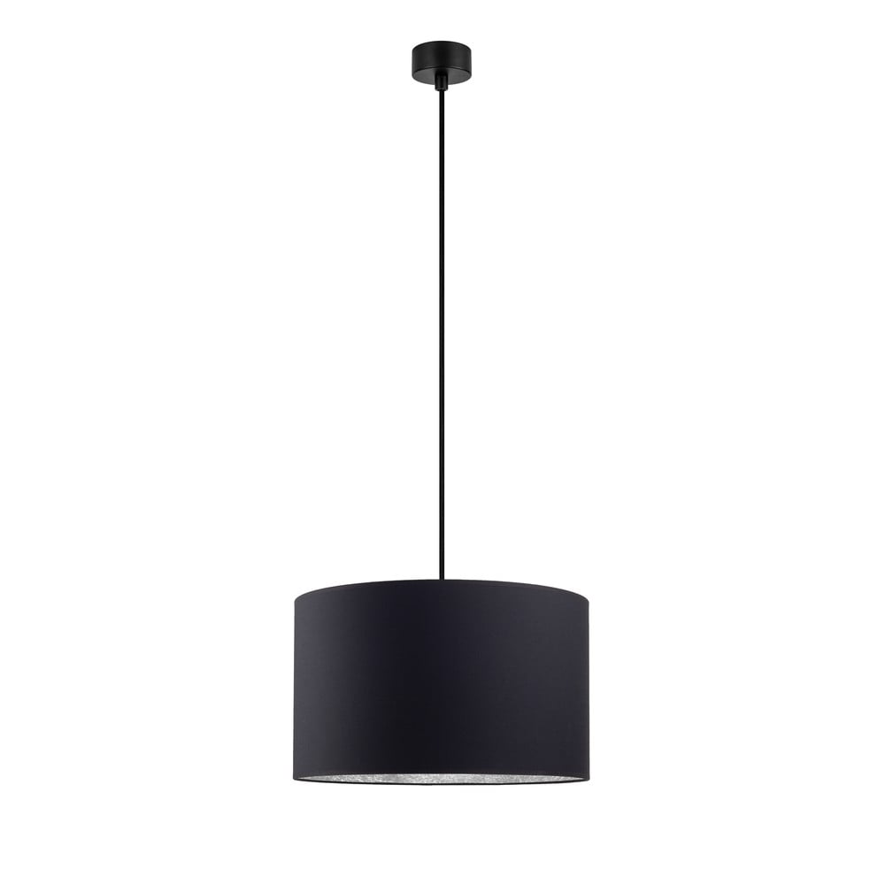 Černé stropní svítidlo s vnitřkem ve stříbrné barvě Sotto Luce Mika, ⌀ 40 cm