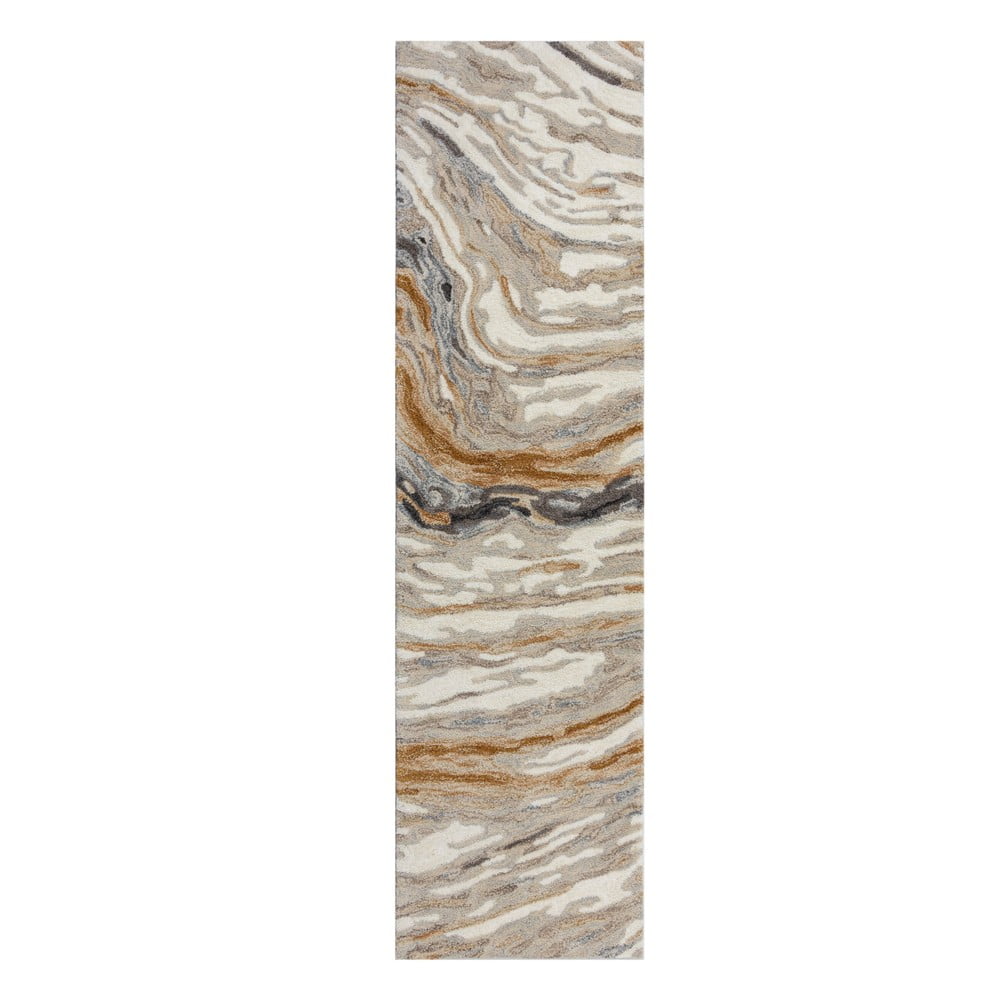 Hnědo-béžový běhoun Flair Rugs Jarvis, 60 x 230 cm