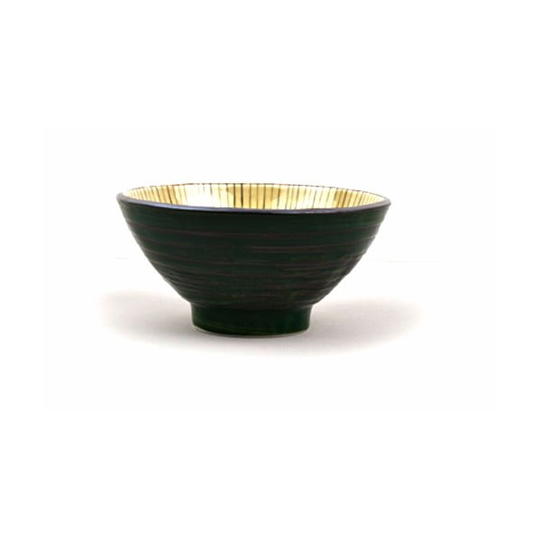 Zeleno-žlutá keramická miska MIJ, ø 16 cm