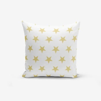 Față de pernă cu amestec din bumbac minimalist cushion covers mustard color star, 45 x 45 cm