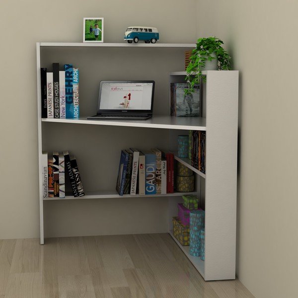 Bílý pracovní stůl s úložnými prostory Rafevi Pisagor