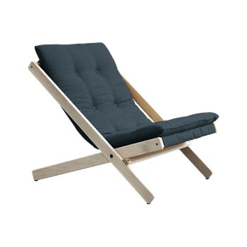 Scaun pliabil din lemn de fag karup design boogie petrol blue, 60 x 115 cm, albastru