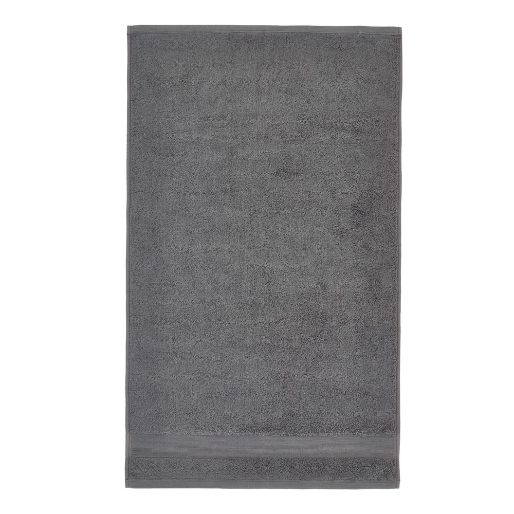Tmavě šedý froté bavlněný ručník 50x85 cm Anti-Bacterial – Catherine Lansfield