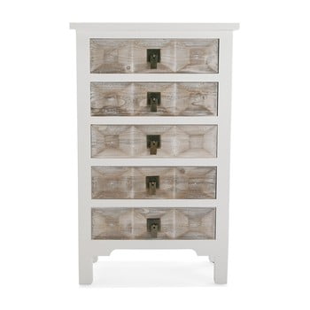 Comodă cu 5 sertare versa positano, înălțime 79 cm