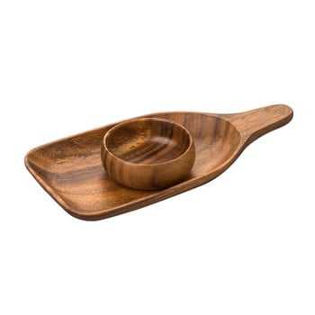 Set 2 boluri din lemn de salcâm premier housewares socorro