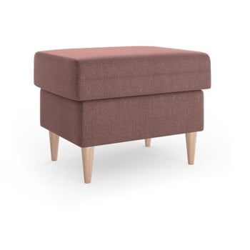 Puf mazzini sofas aubrieta, 60 x 45 cm, vișiniu deschis