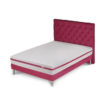 Pat cu saltea stella cadente pluton forme, 140 x 200 cm, roz