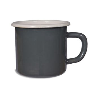 Cană emailată pentru cafea garden trading in charcoal, gri