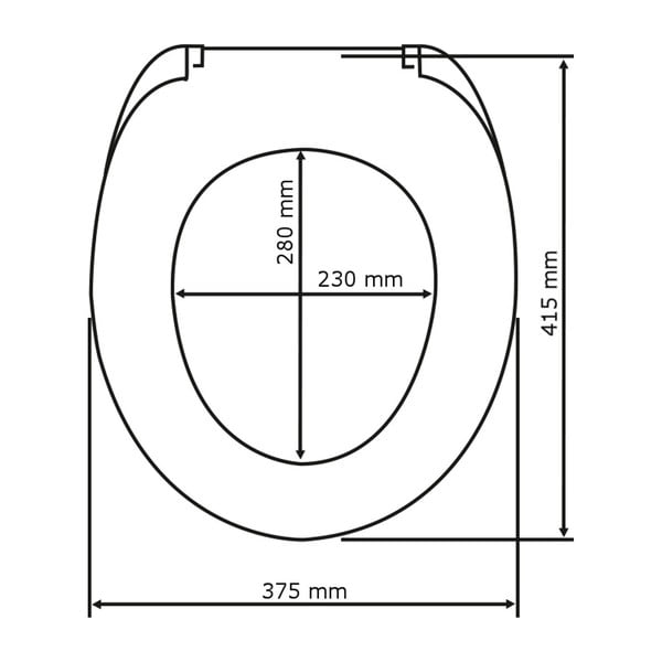 Bílé WC sedátko se snadným zavíráním Wenko Samos, 44,5 x 37,5 cm