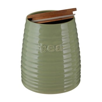 Recipient pentru ceai cu capac din bambus premier housewares winnie, 950 ml, verde