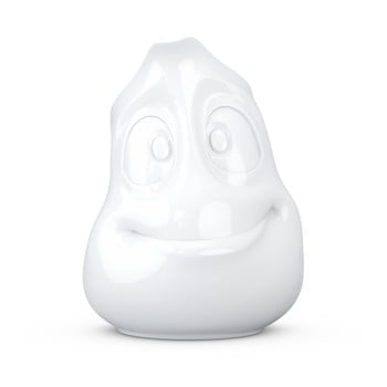 Ceainic din porțelan, zâmbet 58products, alb