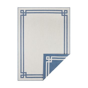 Covor reversibil bougari manito, 160 x 230 cm, albastru-crem