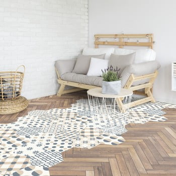 Set 10 autocolante pentru podea ambiance hexagons gotzone, 20 x 18 cm