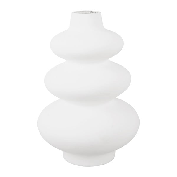 Bílá keramická váza Karlsson Circles, výška 28,5 cm