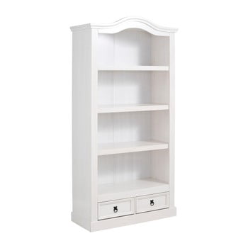 Bibliotecă din lemn de pin støraa alfredo, alb