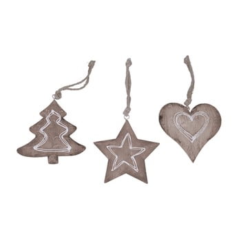 Set 3 decorațiuni suspendate ego dekor christmas, înălțime 10 cm