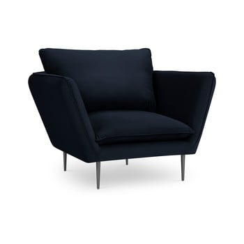 Fotoliu din catifea mazzini sofas acacia, albastru închis
